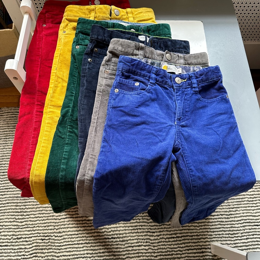 Lot of 6 corduroy boden crewcuts pants size 5